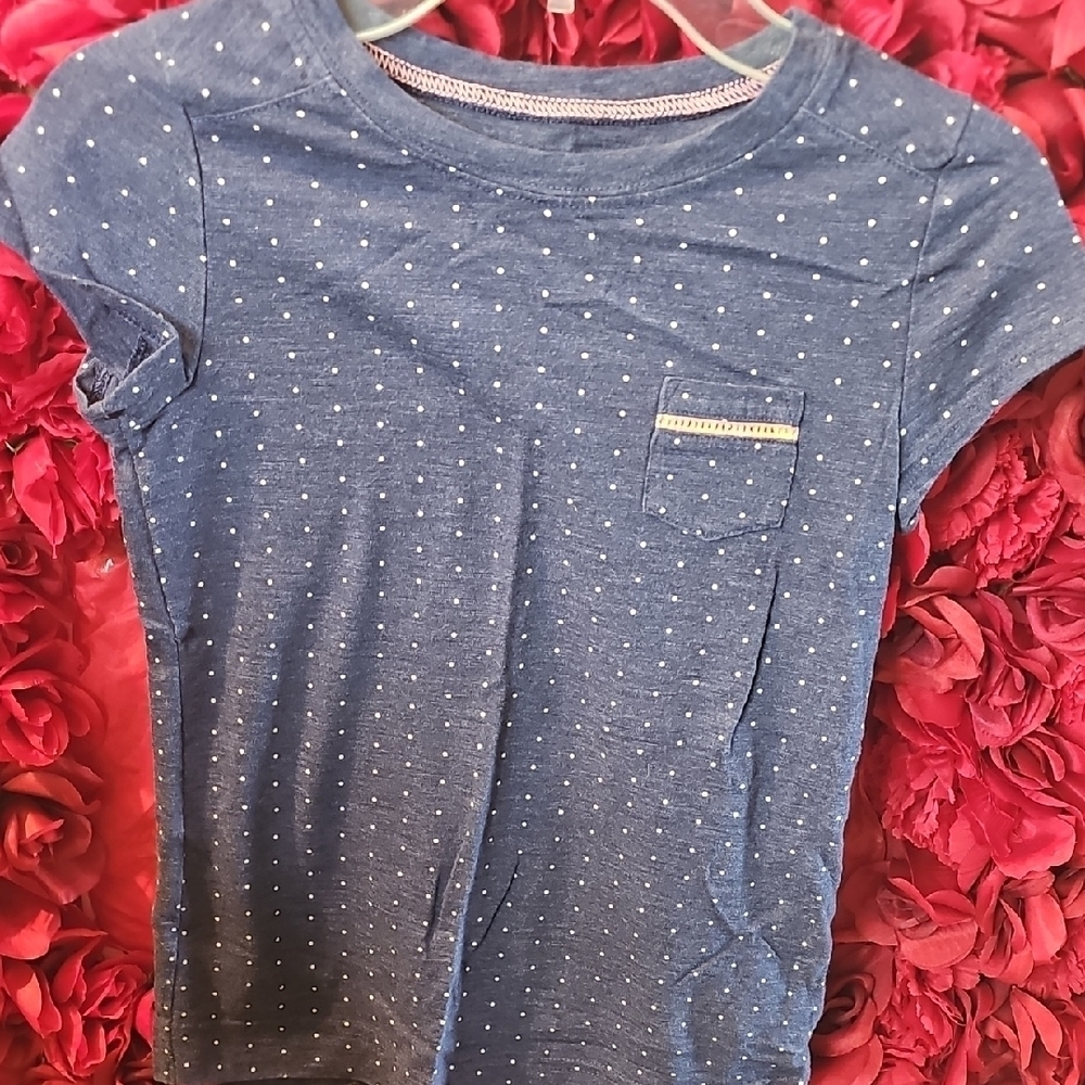 Blue Polka Dot Kids Shirt